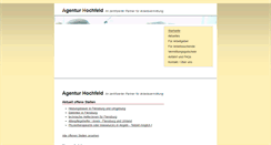 Desktop Screenshot of agentur-hochfeld.de