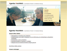 Tablet Screenshot of agentur-hochfeld.de